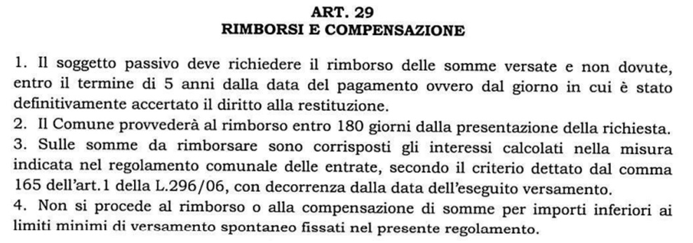 Rimborsi E Compensazione